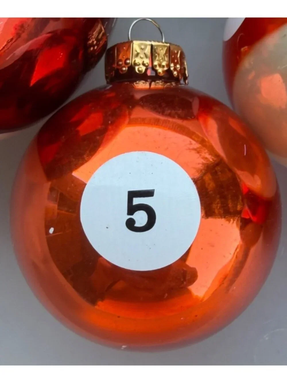 10-pc. Billiard Glossy Metallic Christmas Ball Ornaments 2.5/3.25